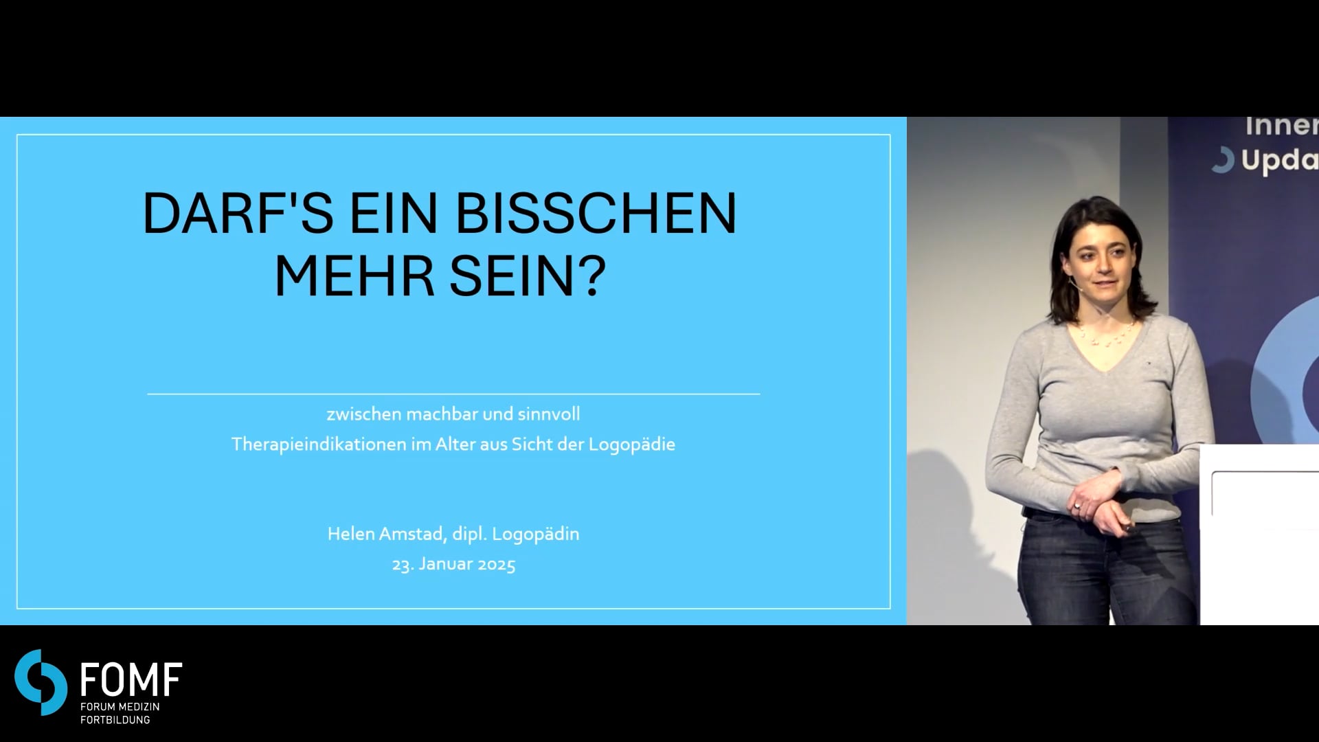 "Darf's ein bisschen mehr sein?" - zwischen machbar und sinnvoll. Therapieindikationen im Alter aus Sicht der Logopädie