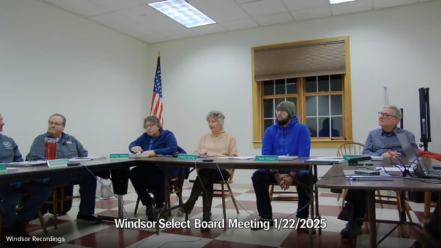 Windsor Select Board/Budget Committee Meeting 1-22-2025