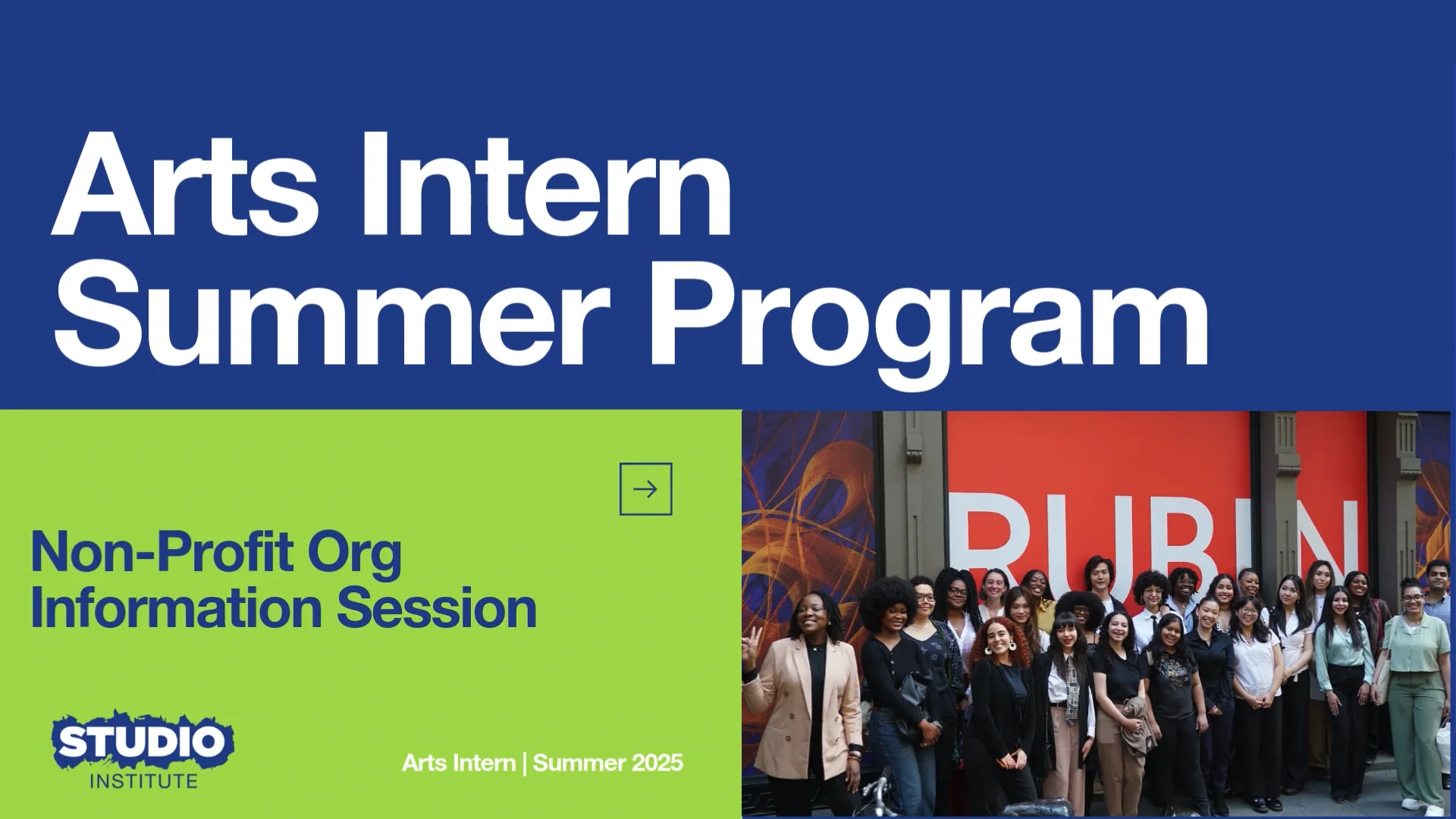 Host a Studio Institute Arts Intern Host Information Session for Arts ...
