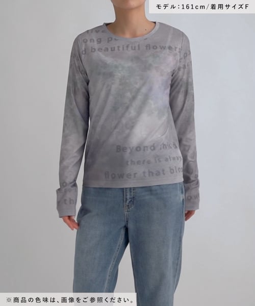 みりページ JEANASIS tシャツ シャドーシアーLS TEE/323147 レディース