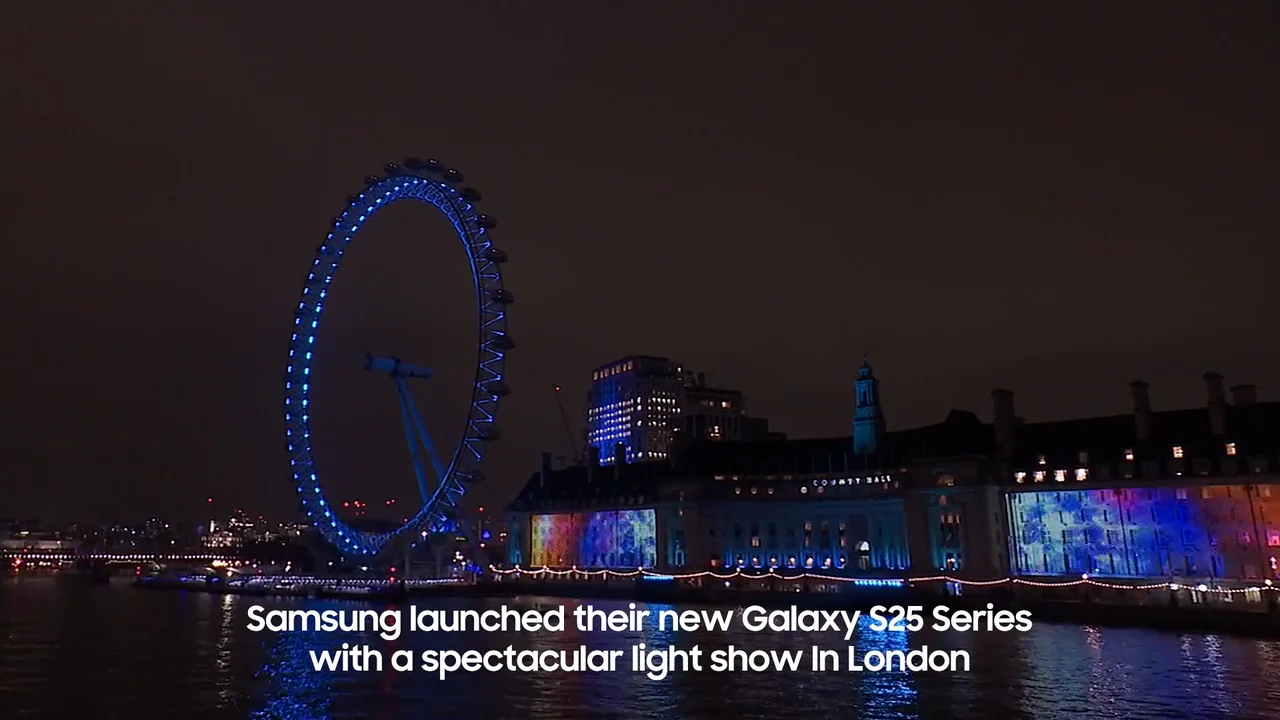 Samsung transforms the London skyline with spectacular projection 