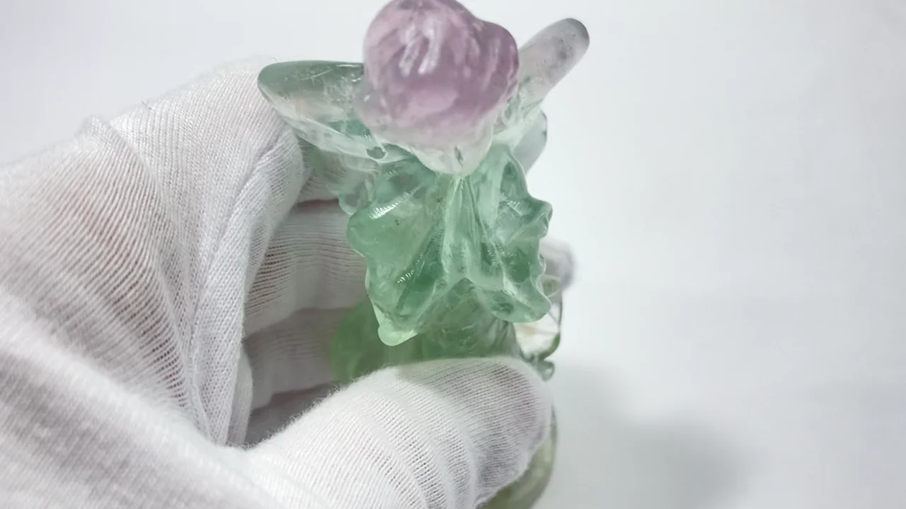 動画】【1点もの】マルチカラーフローライト 天使 NO.12 - 天然石