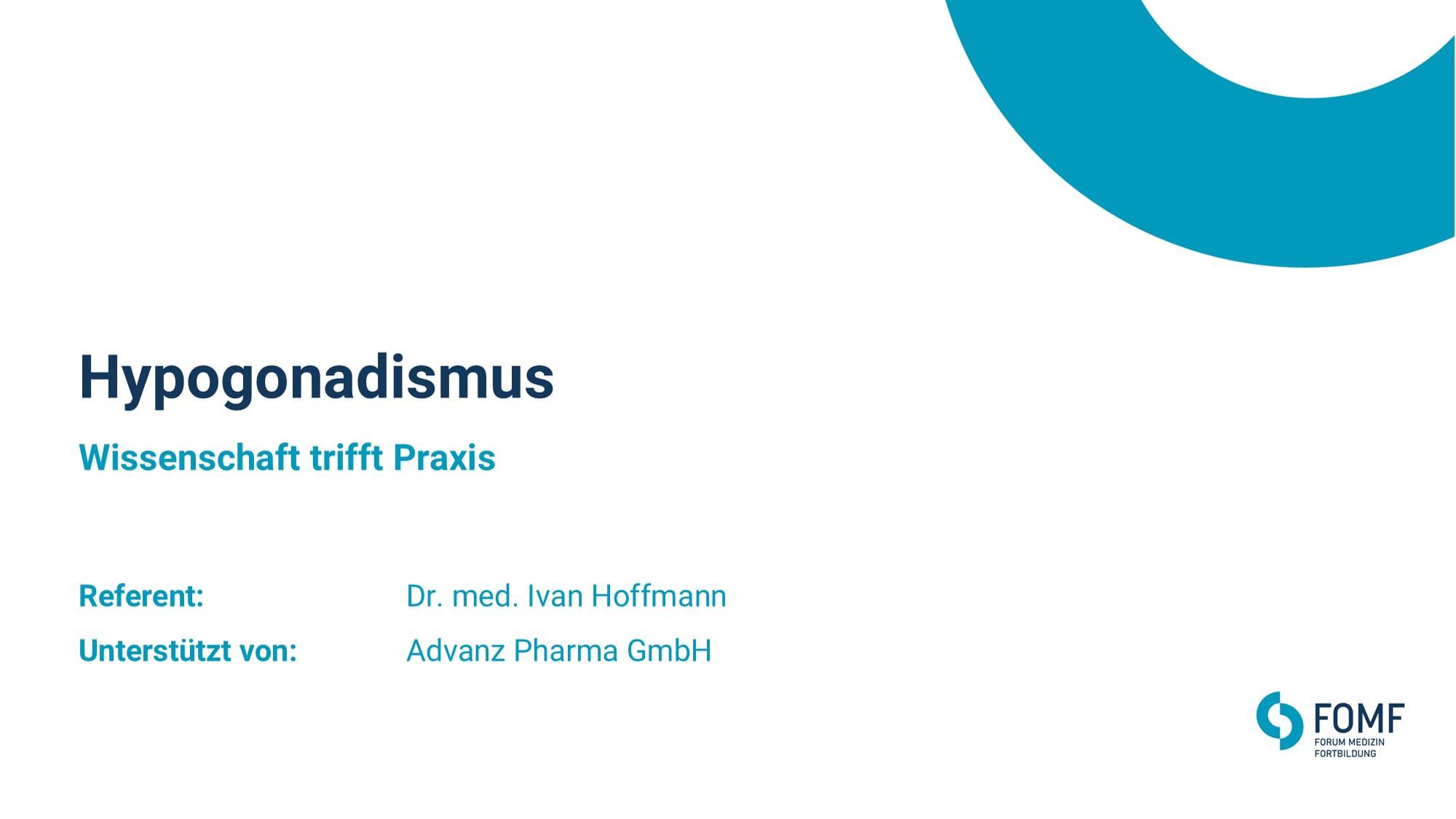 Hypogonadismus - Wissenschaft trifft Praxis