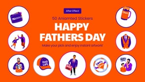 Animated Happy Fathers Day Stickers, an Emoji Icon by Creative Stall (Thumbnail 5 of 5)