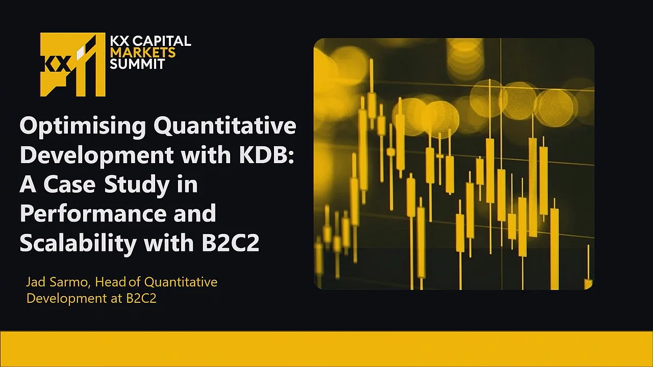 Optimising Quantitative Development with KDB: A Case Study in Performance  and Scalability with B2C2