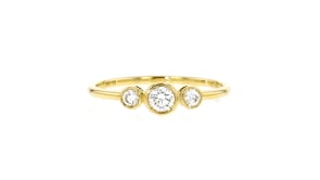 .25 ct. t.w. Bezel-Set Lab-Grown Diamond Trio Ring in 14kt Yellow Gold