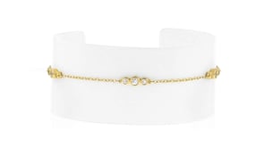 .20 ct. t.w. Bezel-Set Lab-Grown Diamond Graduated Trio Station Bracelet in 14kt Yellow Gold