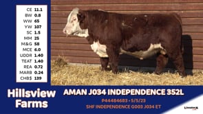 Lot #352L - AMAN J034 INDEPENDENCE 352L