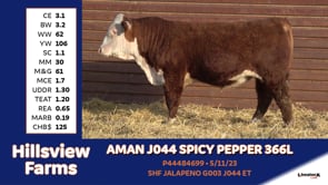 Lot #366L - AMAN J044 SPICY PEPPER 366L