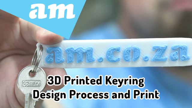 Double Colour 3D Printed Keyring Design Process and Print on PrintUP K8 3D Printer