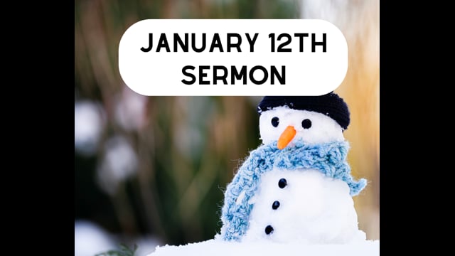January 26 Sermon