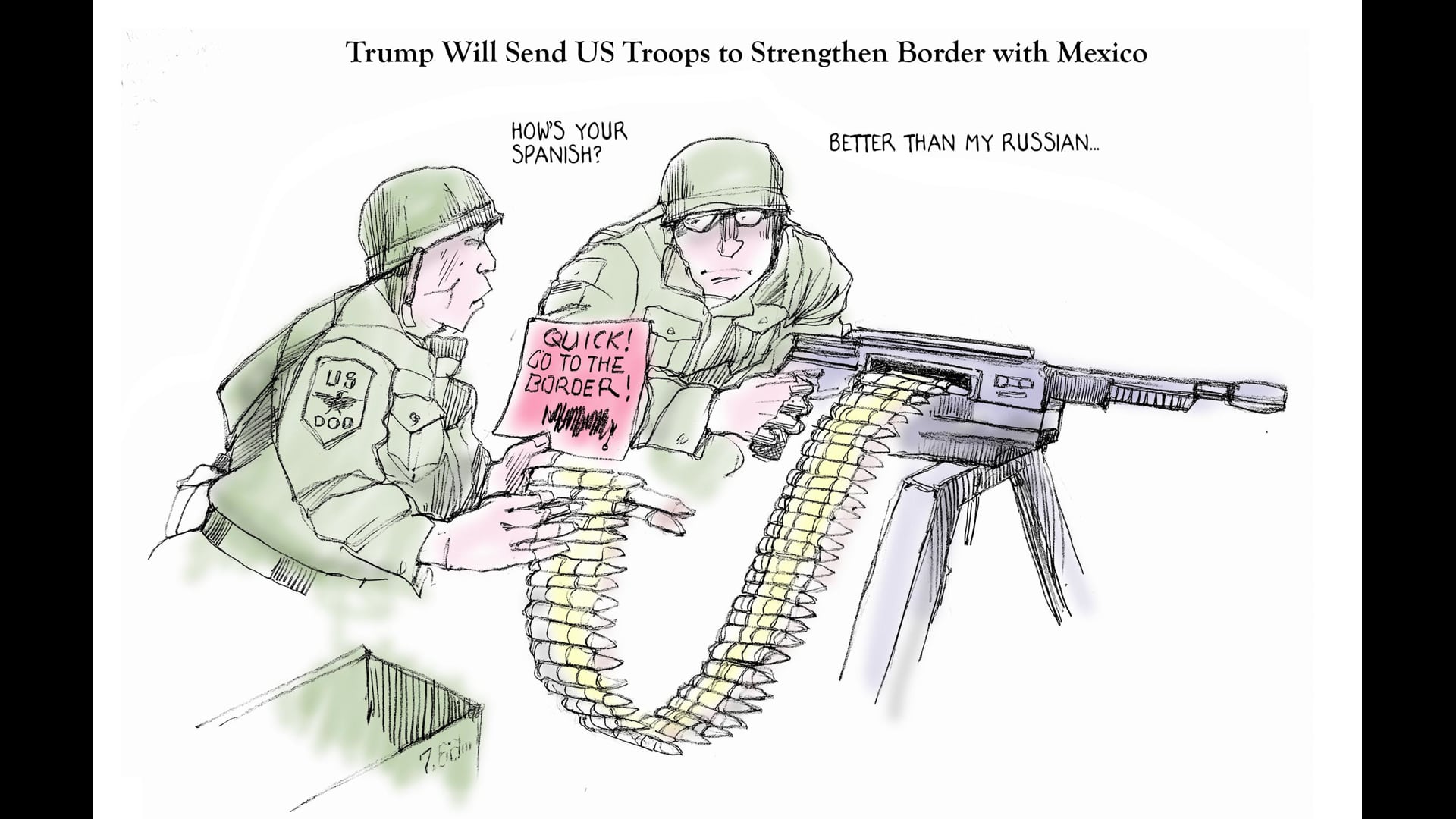 Danziger Live-Cartoon: Border Troopa