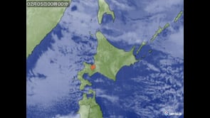 冬の衛星画像