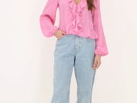 Pink top with ruffles & buttons | My Jewellery