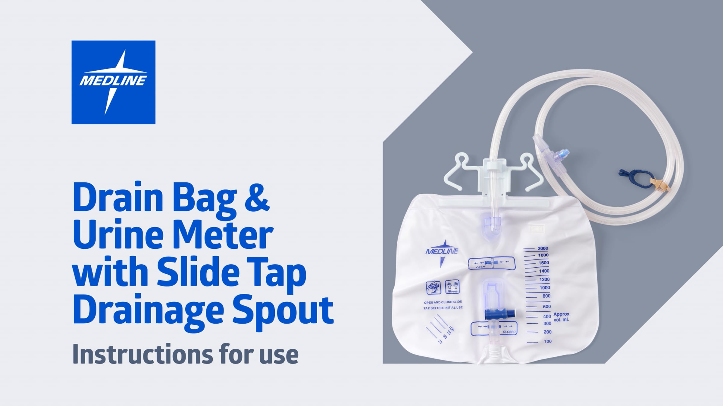 Drain Bag & Urine Meter Drain Bag with Slide Tap Drainage Spout ...