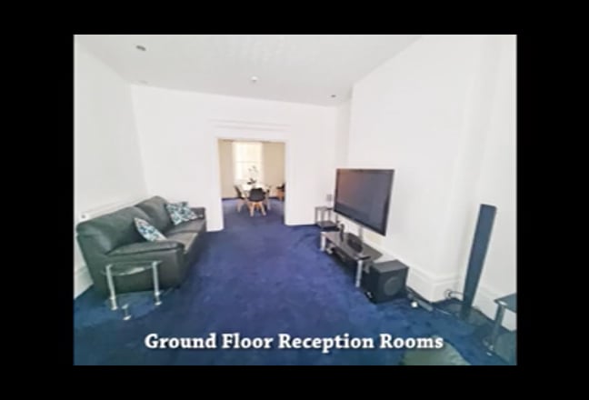 Video 1: GF Lounge - 2 leather sofas & 50" HD TV