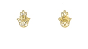 Italian 14kt Yellow Gold Hamsa Earrings