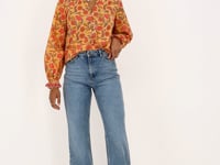 bloemen blouse okergeel_1
