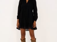 Black dress with tapes & ruffles | My Jewellery