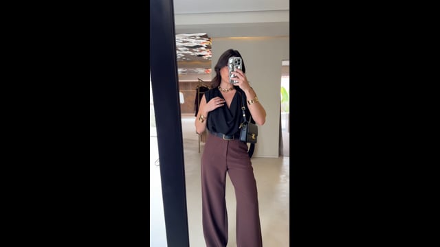 Calça Pantalona Palermo - Marrom