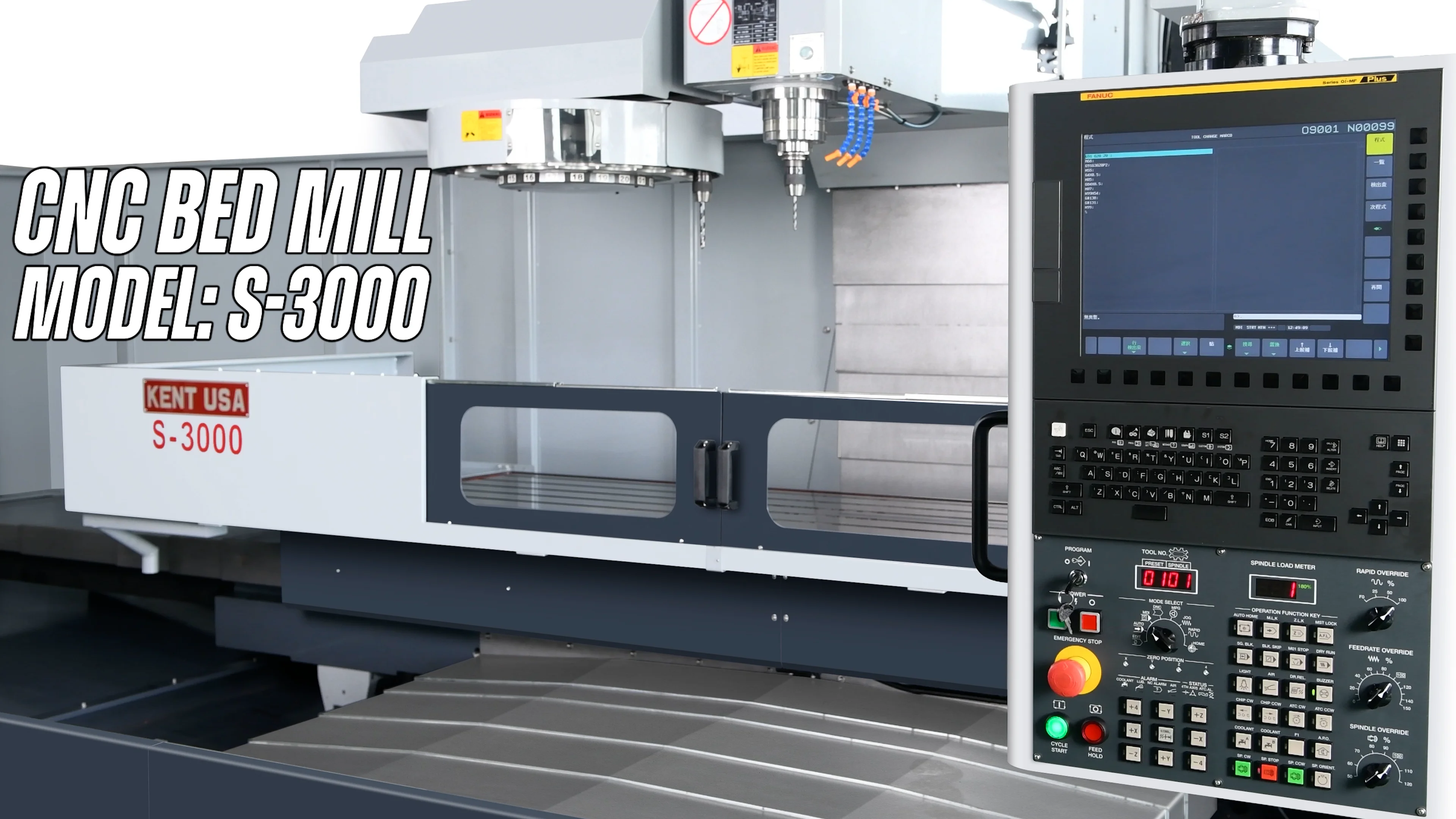 Buy S-2000 CNC Bed Mills and Machining Centers - Kent Industrial USA