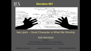 #001 Good Character