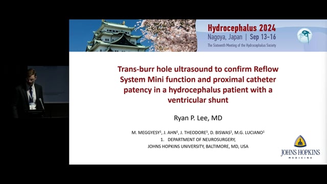 Trans-burr hole ultrasound to confirm Reflow System Mini function and proximal catheter patency in a hydrocephalus patient with