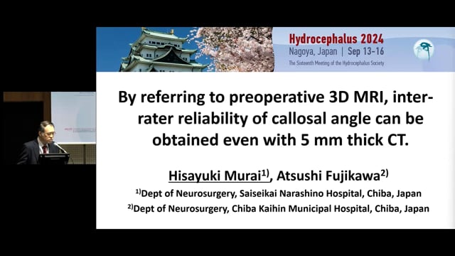 By referring to preoperative 3D MRI, inter-rater reliability of callosal angle can be obtained even with 5 mm thick CT - Hisayuk