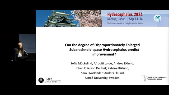 Can the degree of Disproportionately Enlarged Subarachnoid-space Hydrocephalus predict improvement - Sofia Möckelind