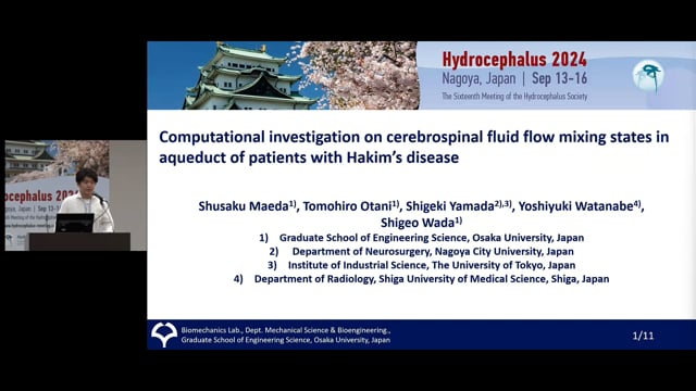 Computational investigation on cerebrospinal fluid flow mixing states in aqueduct of patients with Hakim’s disease - Shusaku Mae