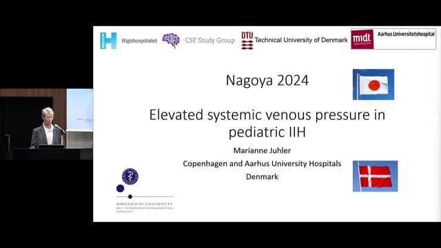 Elevated systemic venous pressure in pediatric IIH - Marianne Juhler