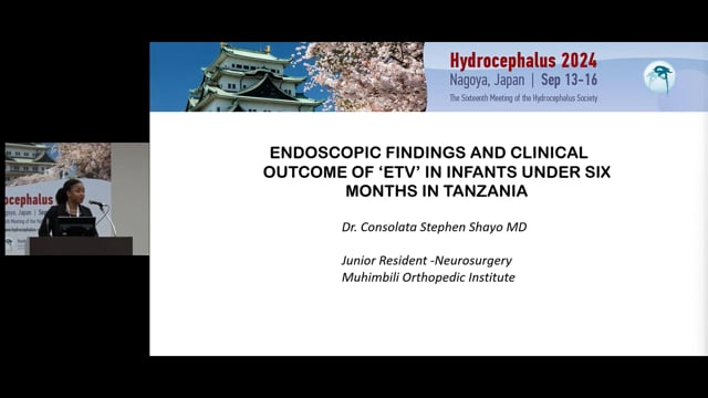 Endoscopic findings and clunical outcome of ETV in infants under six months in Tanzania - Consolata Sayo