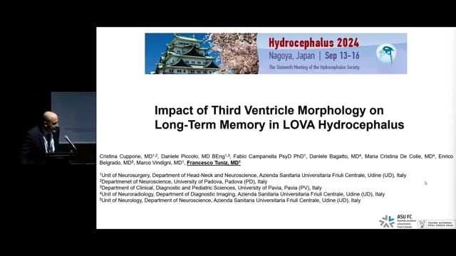 Impact of Third Ventricle Morphology on Long-Term Memory in LOVA Hydrocephalus - Francesco Tuniz