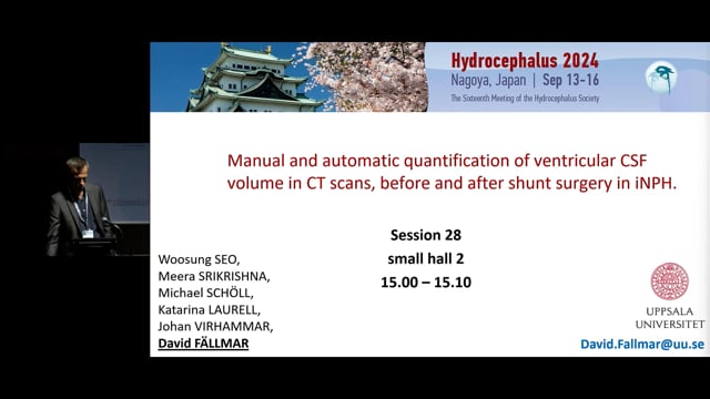 Manual and automatic quantification of ventricular volume before and after shunt surgery in idiopathic normal pressure hydroceph