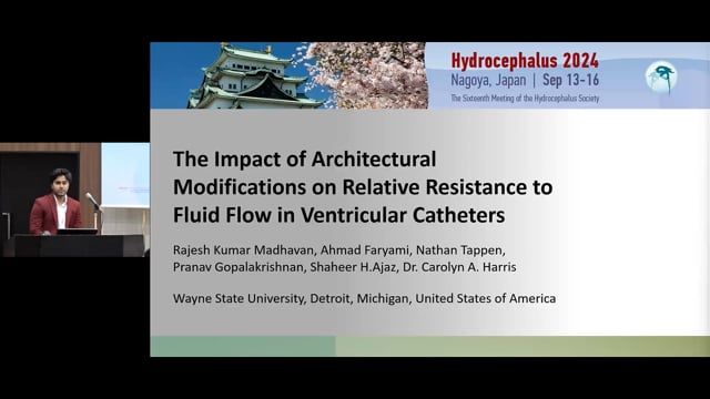 The effects of architectural modifications on resistance to fluid flow in ventricular catheters - Rajesh Kumar Madhavan