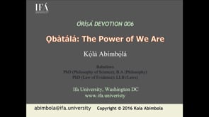 #006 Ọbàtálá