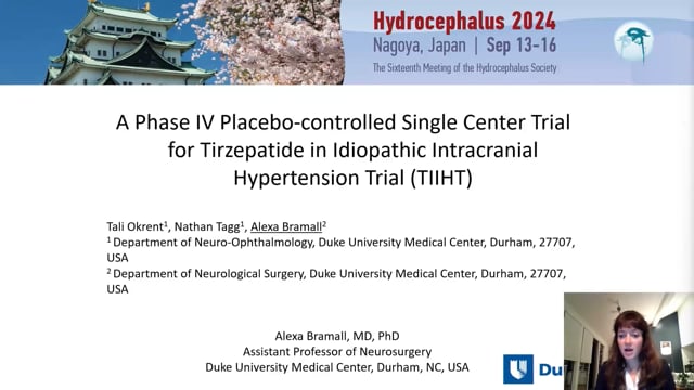 A Phase Iv Placebo-Controlled Single Center Trial For Tirzepatide In Idiopathic Intracranial Hypertension Trial (Tiiht) -  Alexa