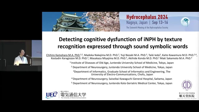 Detecting Cognitive Dysfunction Of Inph By Texture Recognition Expressed Through Sound Symbolic Words - Chihiro Kamohara