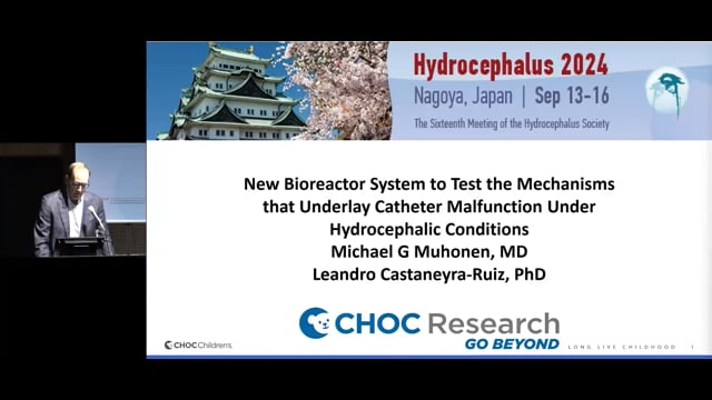 New Bioreactor System To Test The Mechanisms That Underlay Catheter Malfunction Under Hydrocephalic Conditions - Michael Muhonen