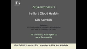 #017 Ire of Good Health