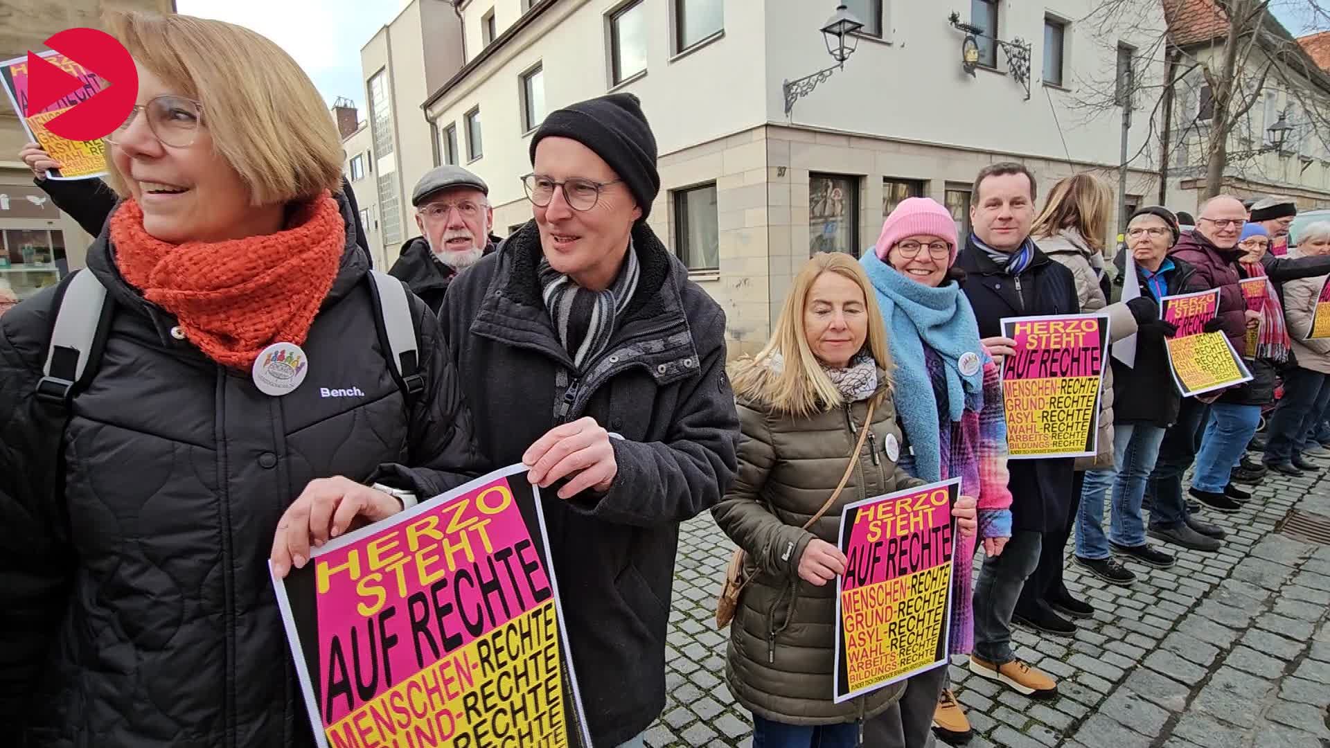 Video Vorschaubild Hohe Beteiligung bei der Menschenkette 