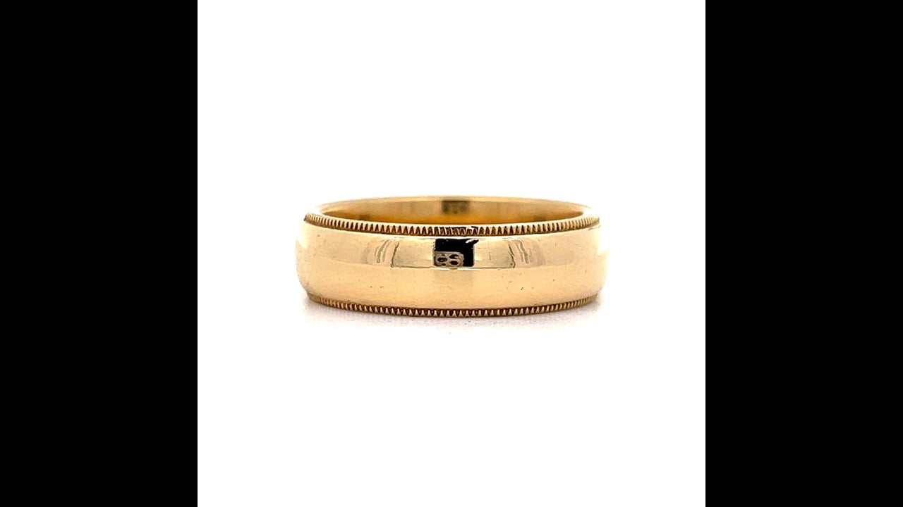 Mens Tiffany & Co. 6mm Wedding Band in 18k Yellow Gold – Filigree