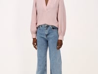 Light pink muslin blouse with lurex | My Jewellery