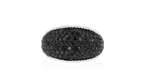 1.50 ct. t.w. Pave Black Diamond Dome Ring in Sterling Silver