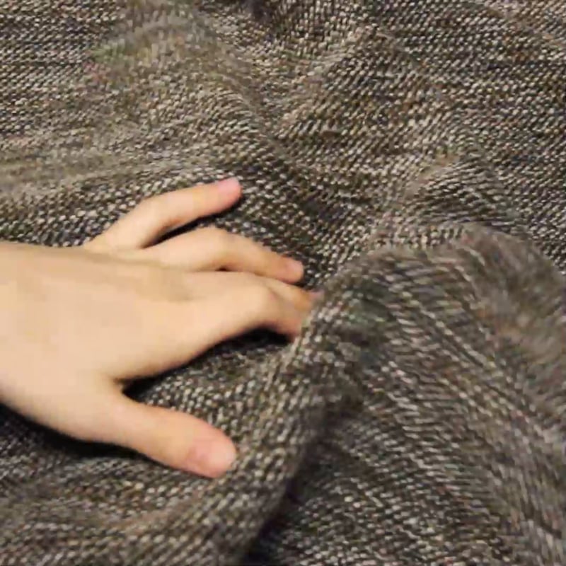 Vidéo: Tweed de laine tricotine - Marron