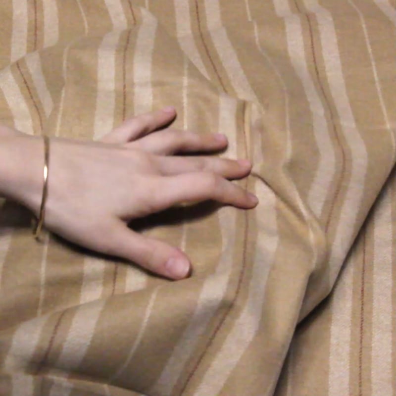 Vidéo: Flanelle de laine - Rayé beige