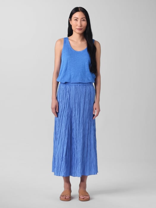 Crushed Silk Flared Skirt | EILEEN FISHER Crushed Silk Flared Skirt | EILEEN FISHER