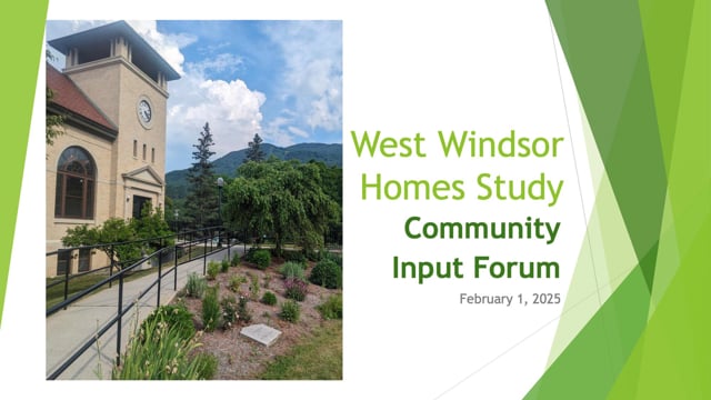West Windsor Affordable Housing Forum,  2/1/2025