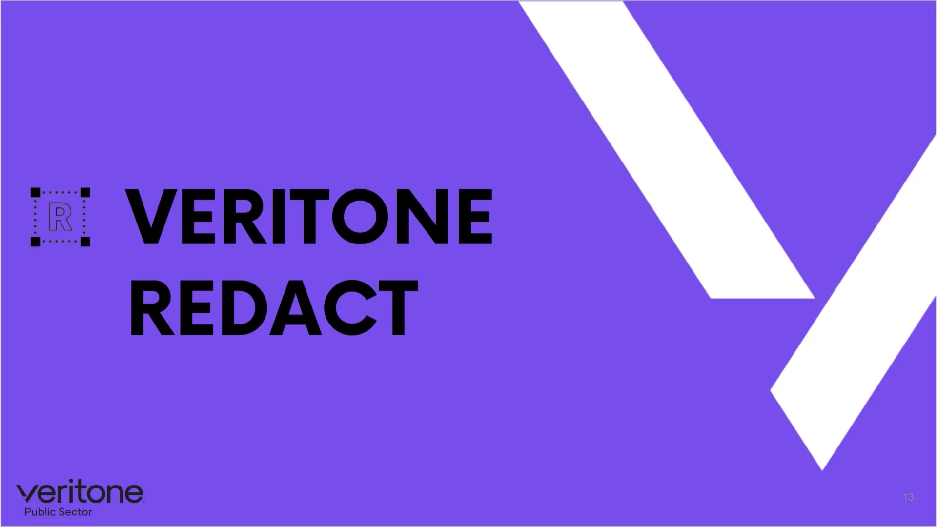 Veritone Redact logo