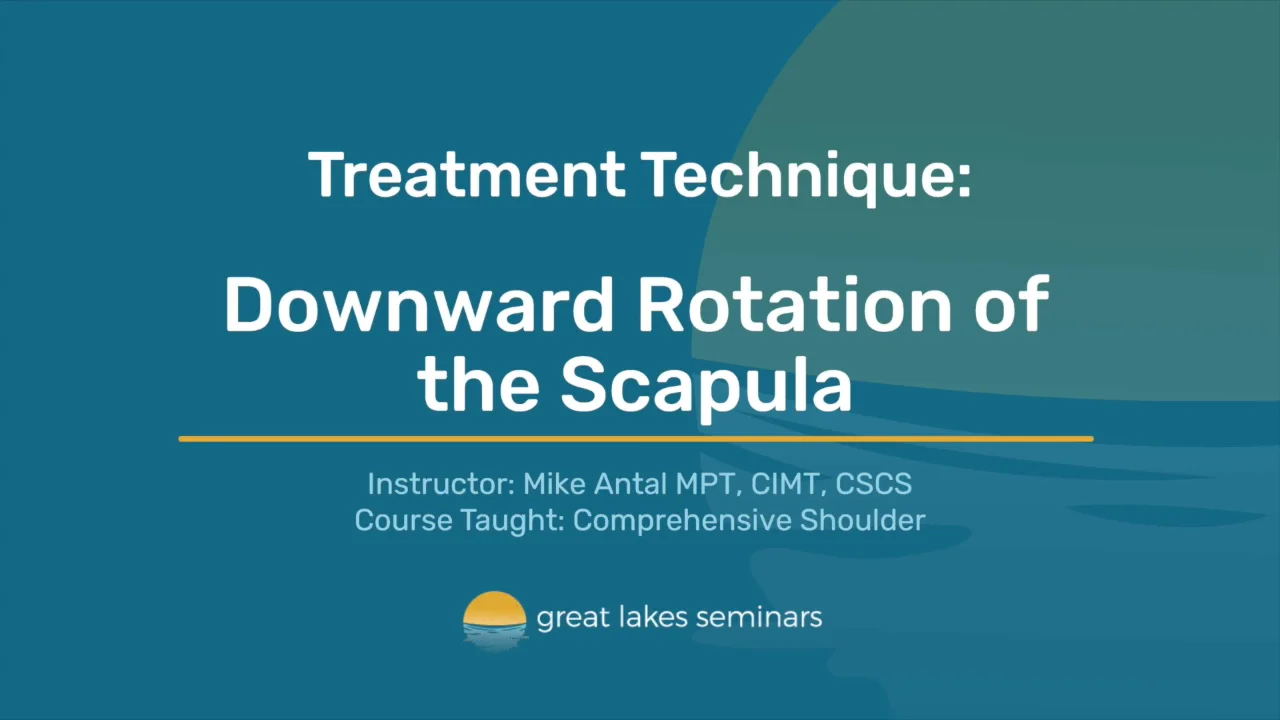 Downward Rotation of the Scapula